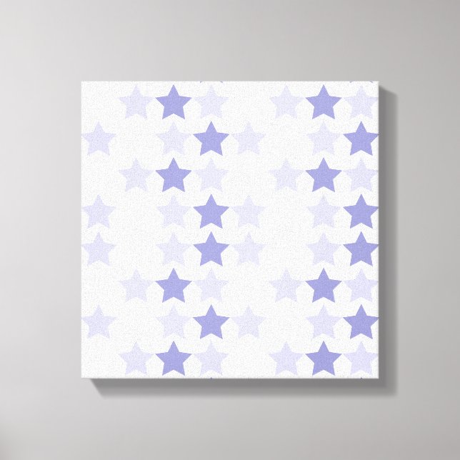 Patriotic Blue Ombre Stars Leinwanddruck (Vorderseite)