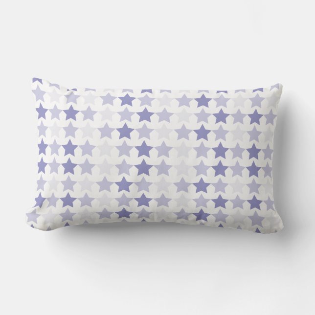 Patriotic Blue Ombre Stars Lendenkissen (Vorderseite)