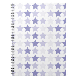Patriotic Blue Ombre Stars Notizblock