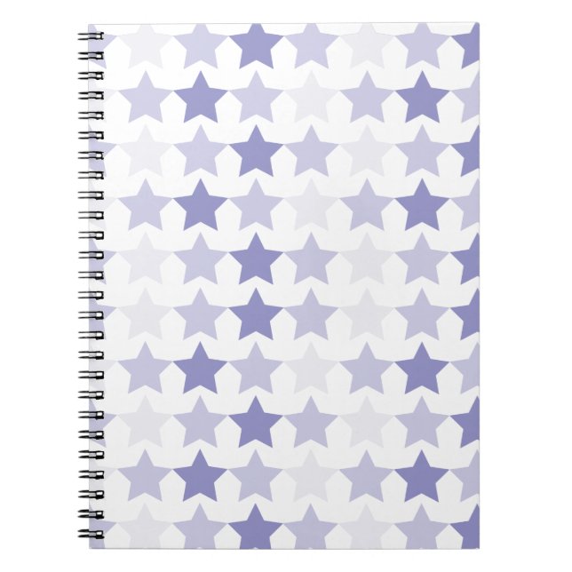 Patriotic Blue Ombre Stars Notizblock (Vorderseite)