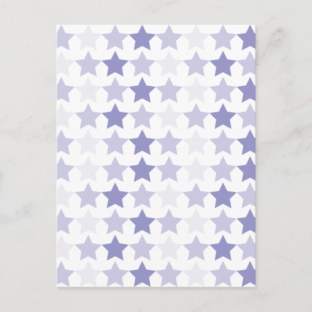 Patriotic Blue Ombre Stars Postkarte (Vorderseite)
