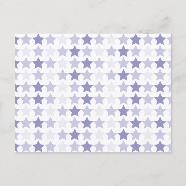 Patriotic Blue Ombre Stars Postkarte (Vorderseite)