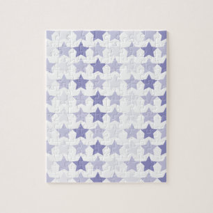 Patriotic Blue Ombre Stars Puzzle