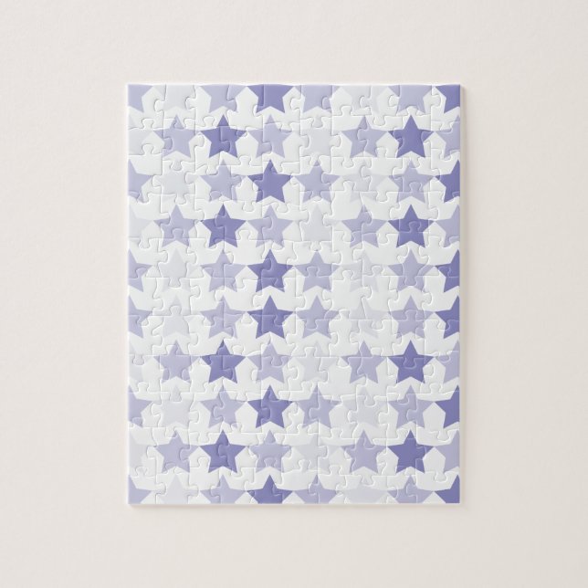 Patriotic Blue Ombre Stars Puzzle (Vertikal)