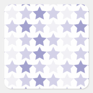 Patriotic Blue Ombre Stars Quadratischer Aufkleber