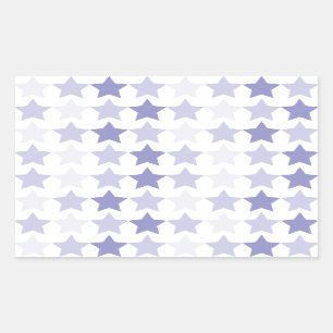 Patriotic Blue Ombre Stars Rechteckiger Aufkleber