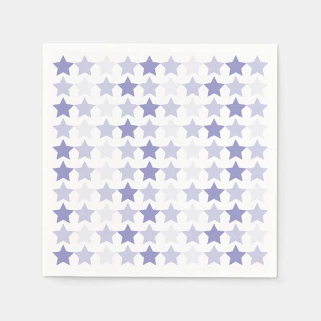 Patriotic Blue Ombre Stars Serviette (Vorderseite)