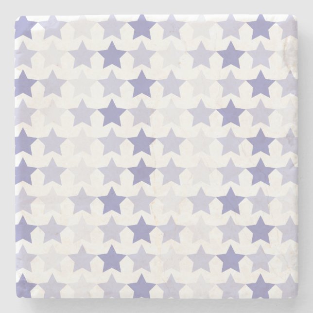 Patriotic Blue Ombre Stars Steinuntersetzer (Vorderseite)