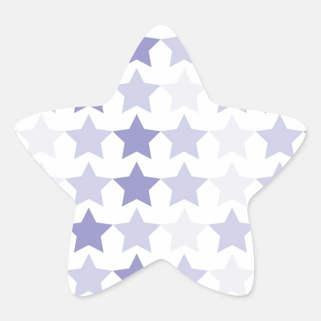 Patriotic Blue Ombre Stars Stern-Aufkleber (Vorderseite)