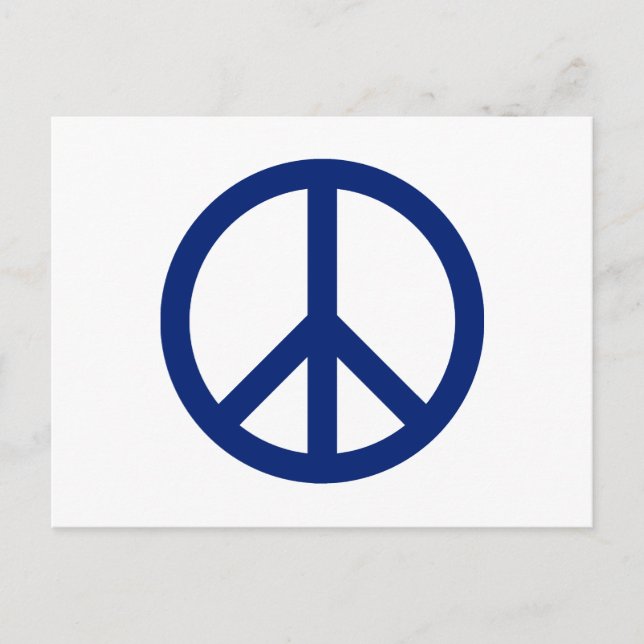 Patriotic Blue Peace Symbol Postkarte (Vorderseite)