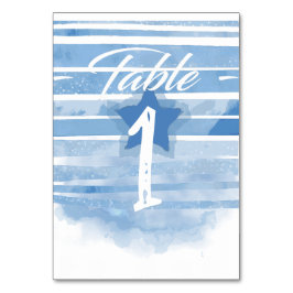 Patriotic Blue Stripes and Star, 4. Juli Tischnummer