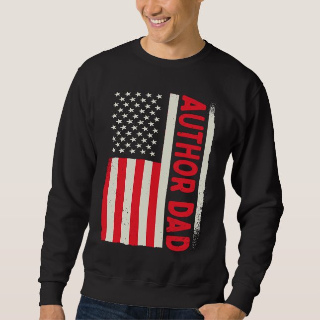 Patriotic Book Writer Writing Publisher Blogger Au Sweatshirt (Vorderseite)