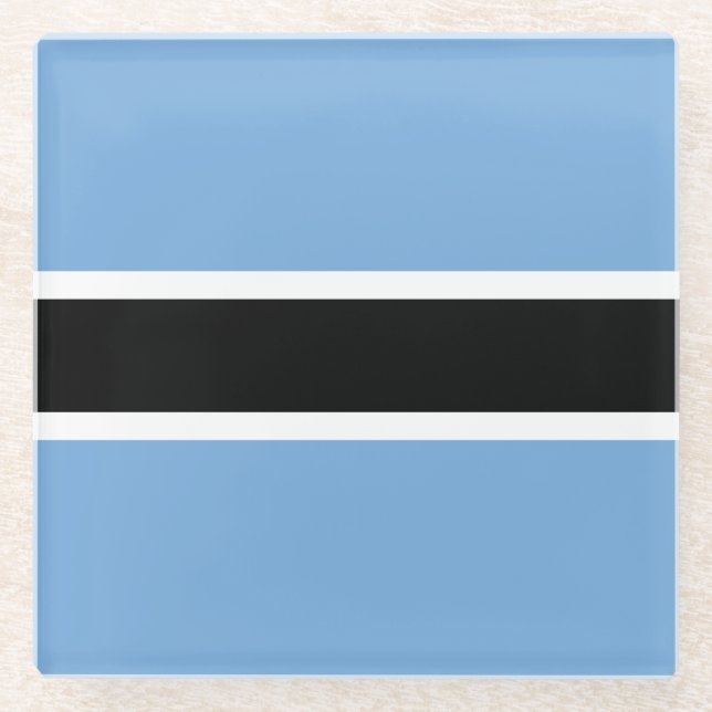 Patriotic Botswana Flag Glass Untersetzer (Vorderseite)