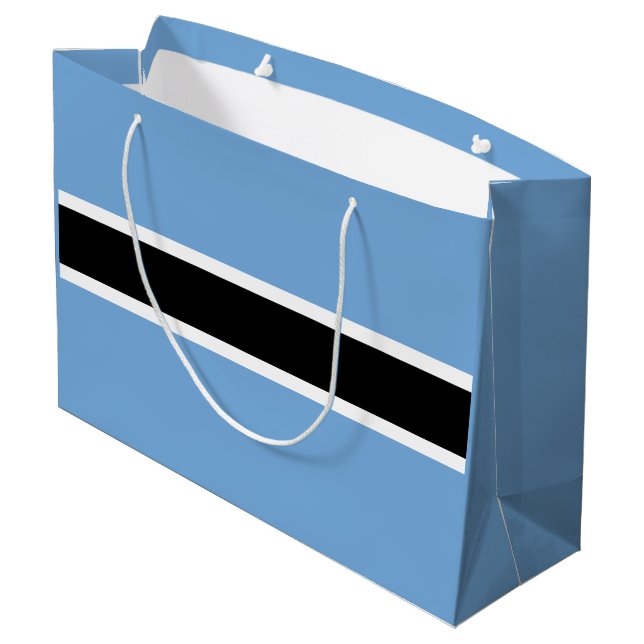 Patriotic Botswana Flag Große Geschenktüte (Rückseite Schrägansicht)