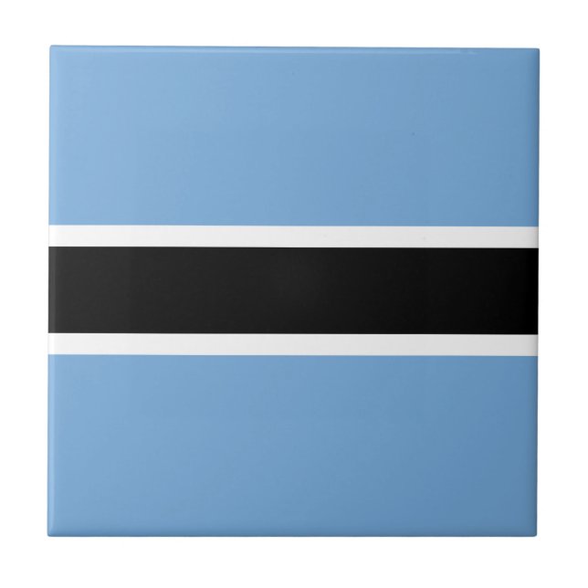 Patriotic Botswana Flag Keramik Tile Fliese (Vorderseite)