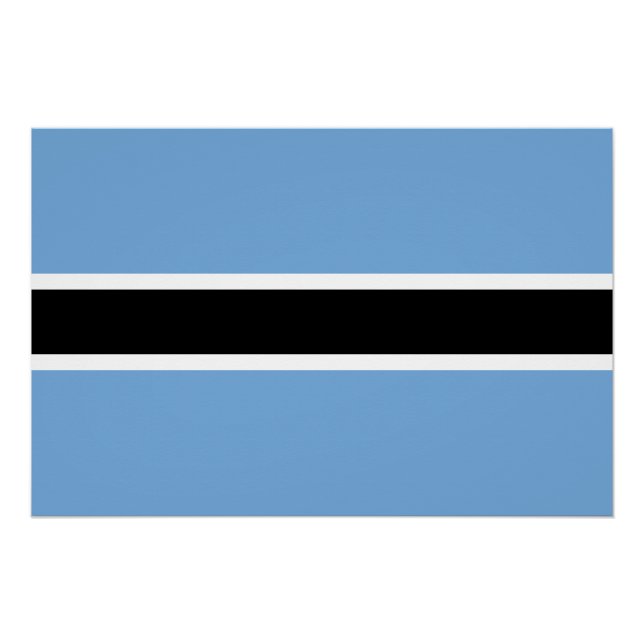 Patriotic Botswana Flag Poster (Vorderseite)