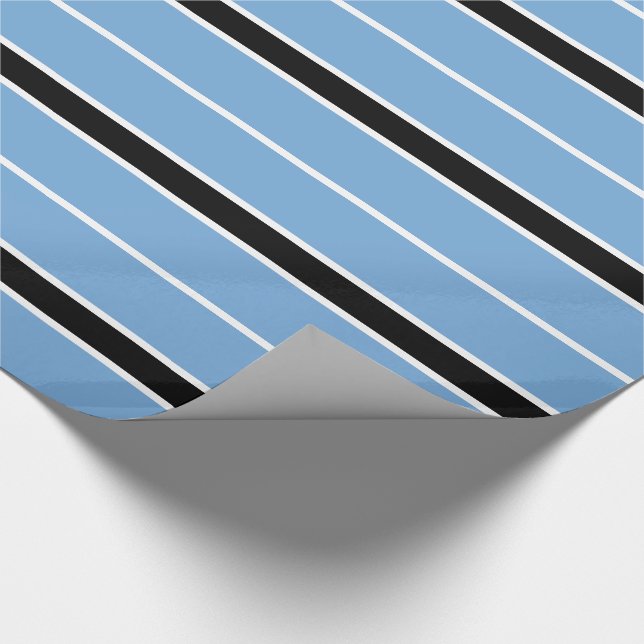 Patriotic Botswana Flag Wrapping Paper Geschenkpapier (Ecke)