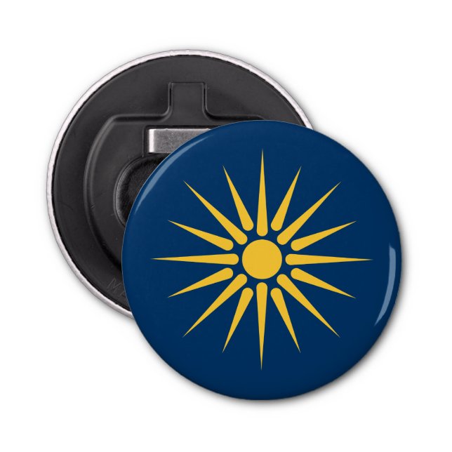 Patriotic bottle opener with Flag of Macedonia Flaschenöffner (Vorderseite)