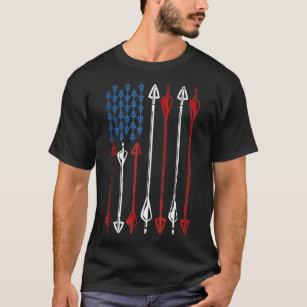 Patriotic Bow Jagd - Amerikanische Flag Arrow T-Shirt