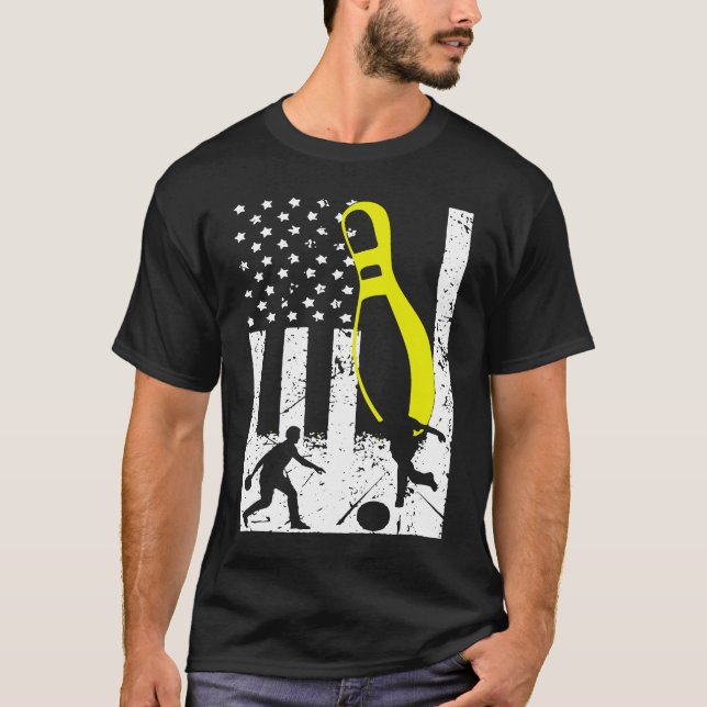 Patriotic Bowling Team Trophy T-Shirt (Vorderseite)