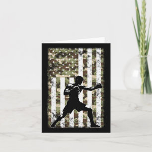 Patriotic Boxer Fighter Camouflage USA Flag 4. Jul Karte