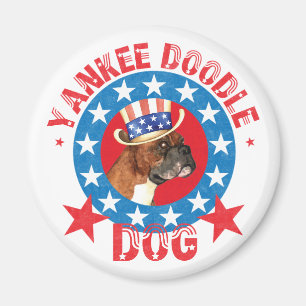 Patriotic Boxer Magnet