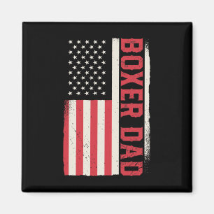 Patriotic Boxing Coach Boxer Vater American Flag Magnet