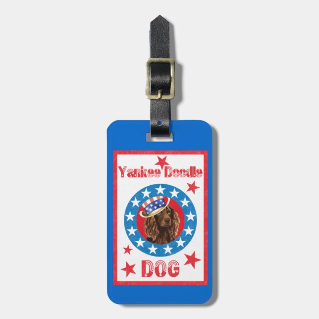 Patriotic Boykin Spaniel Gepäckanhänger (Vorderseite vertikal)