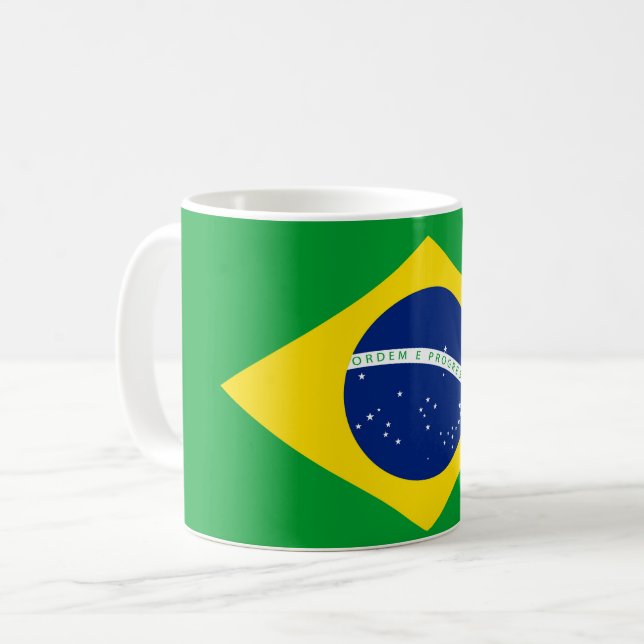 Patriotic Brazil Flag mug -  Kaffeetasse (Vorderseite Links)