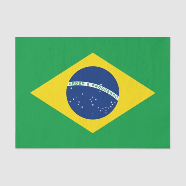 Patriotic Brazil Flag Tissue Paper Seidenpapier (Vorderseite)