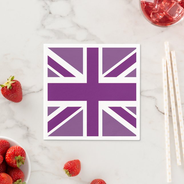 Patriotic British Union Jack Flag Napkin Serviette (Beispiel)