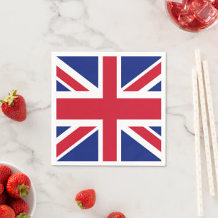 Patriotic British Union Jack Flag Napkin Serviette
