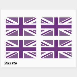Patriotic British Union Jack Flag Rechteckiger Aufkleber