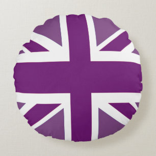 Patriotic British Union Jack Flag Round Cushion Rundes Kissen