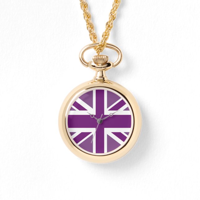 Patriotic British Union Jack Flag Watch Armbanduhr (Vorderseite)