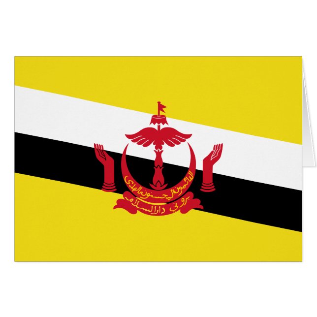 Patriotic Brunei Flag (Vorderseite (Horizontal))