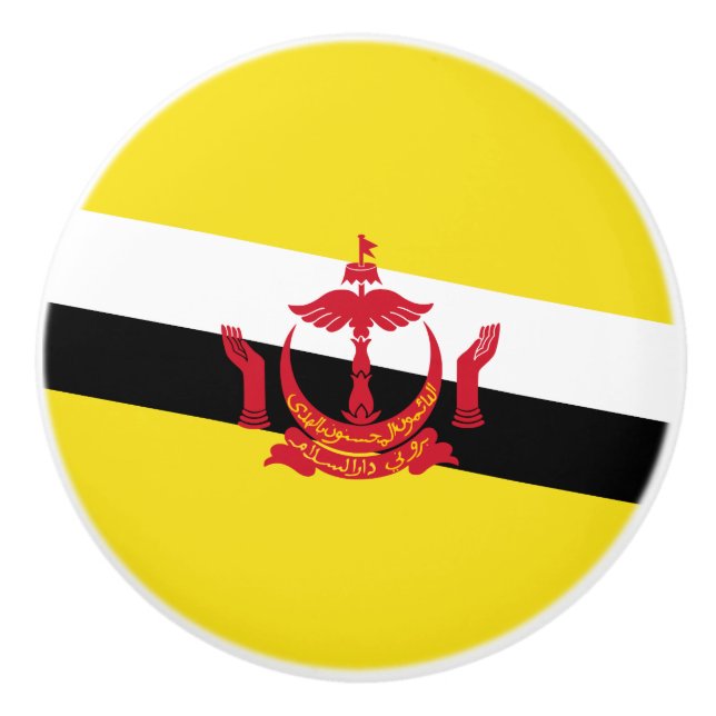 Patriotic Brunei Flag Keramik Knob Keramikknauf (Vorderseite)