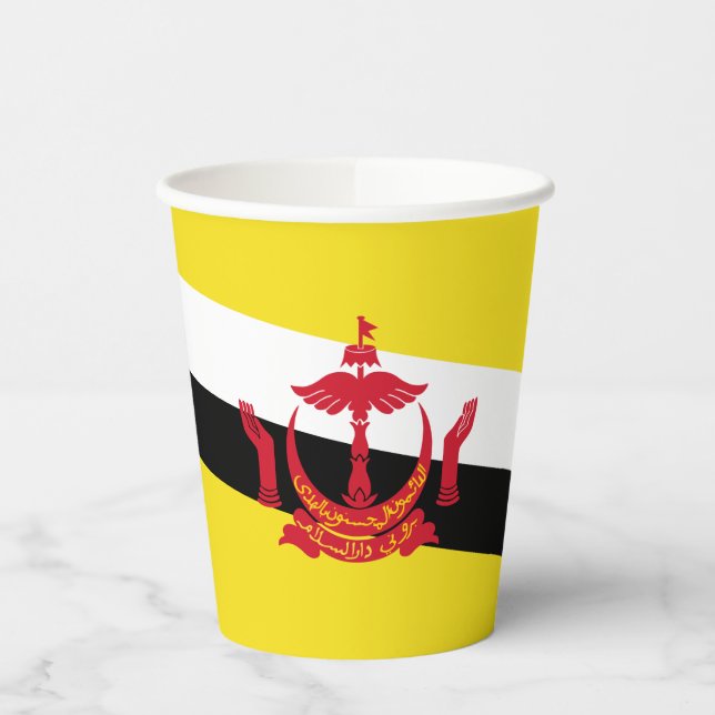 Patriotic Brunei Flag Pappbecher (Links)