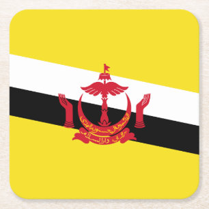 Patriotic Brunei Flag Square Paper Untersetzer
