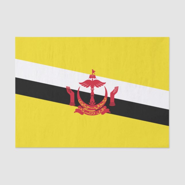 Patriotic Brunei Flag Tissue Paper Seidenpapier (Vorderseite)