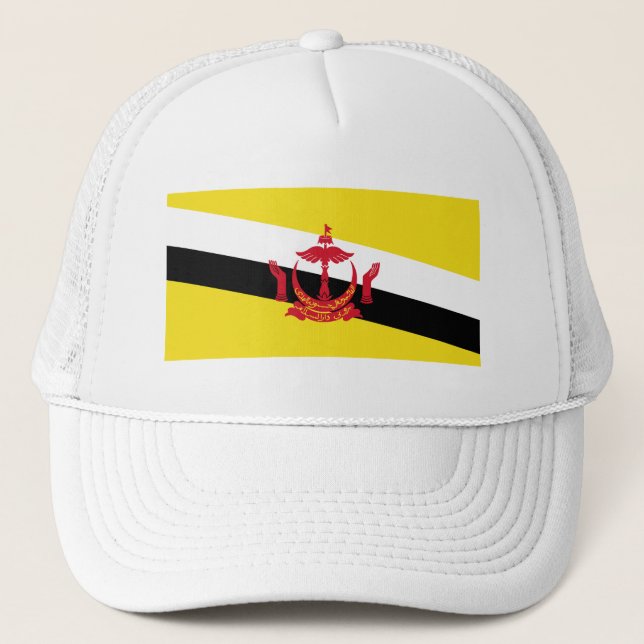 Patriotic Brunei Flag Truckerkappe (Vorderseite)