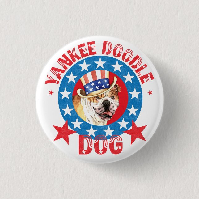 Patriotic Bulldog Button (Vorderseite)