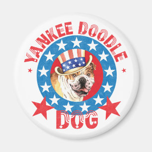 Patriotic Bulldog Magnet