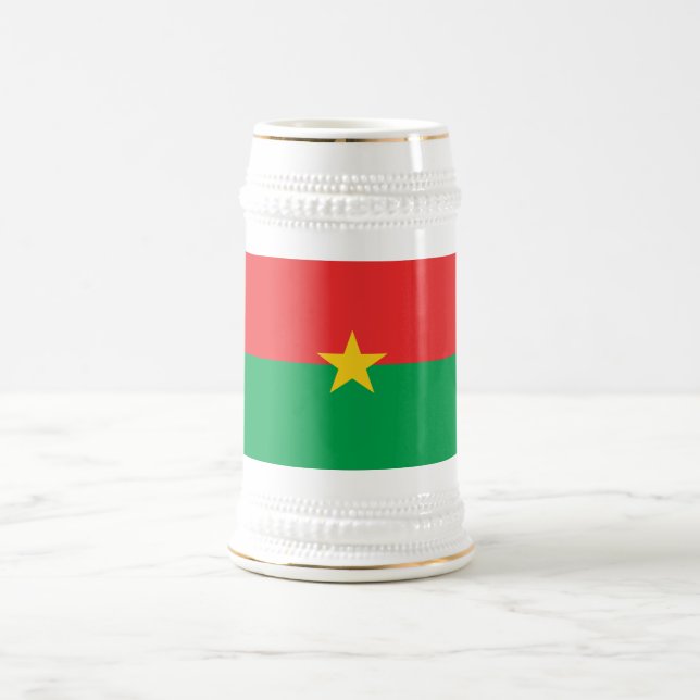 Patriotic Burkina Faso Flag Bierglas (Mittel)