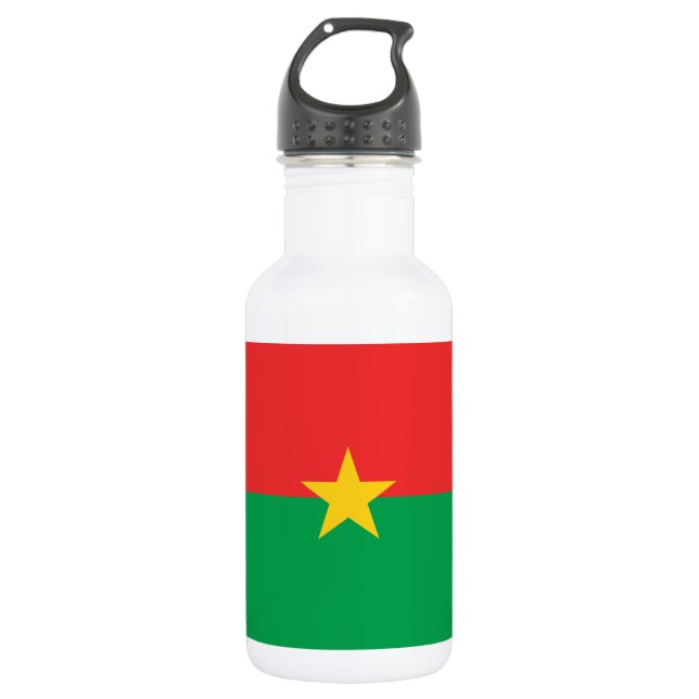 Patriotic Burkina Faso Flag Edelstahlflasche (Vorderseite)