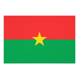 Patriotic Burkina Faso Flag Fotodruck