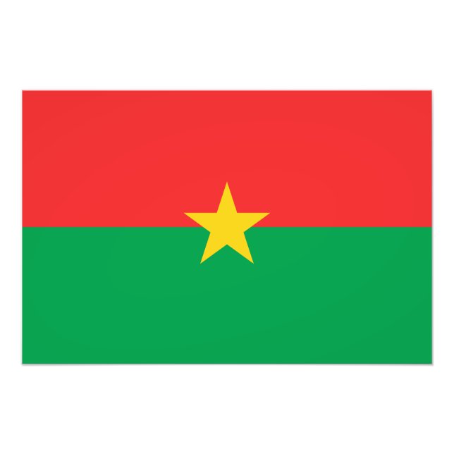 Patriotic Burkina Faso Flag Fotodruck (Vorne)