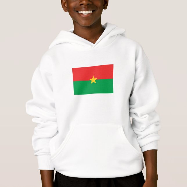 Patriotic Burkina Faso Flag Hoodie (Vorderseite)