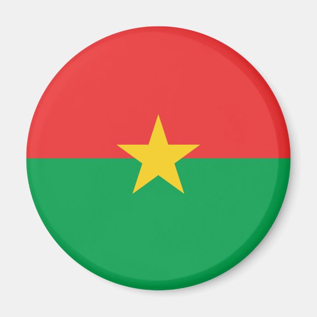 Patriotic Burkina Faso Flag Magnet (Vorne)