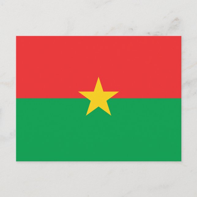 Patriotic Burkina Faso Flag Postcard Postkarte (Vorderseite)
